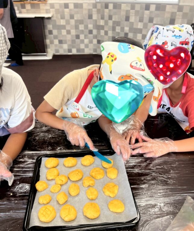 9月16日、クッキングでメロンパンクッキーを作りました！