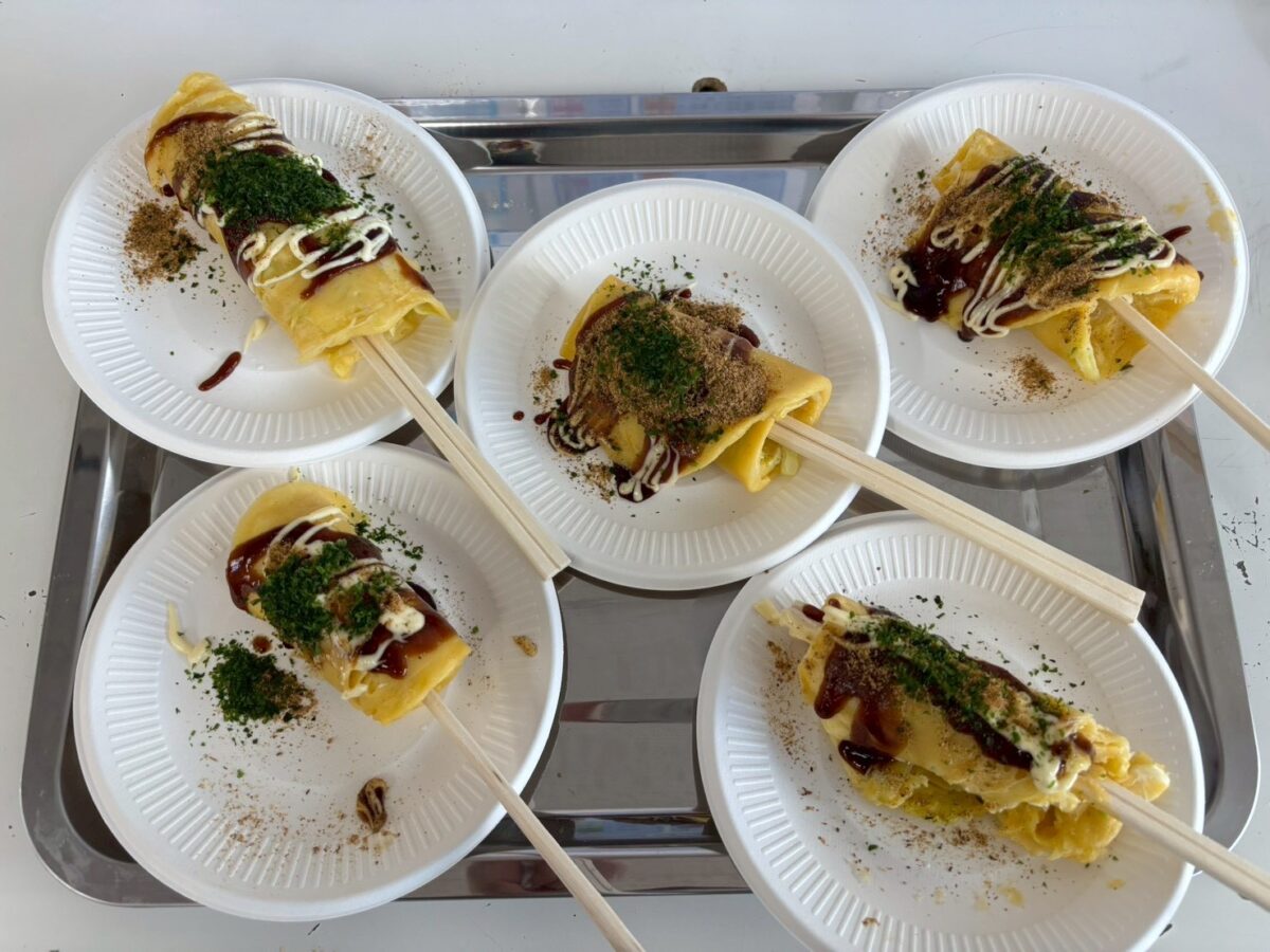 4月11日（土）、クッキングで、箸巻きお好み焼きを作りました！