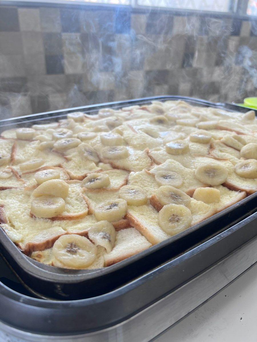 8月15日（土）、クッキングで「バナナプディング」を作りました！